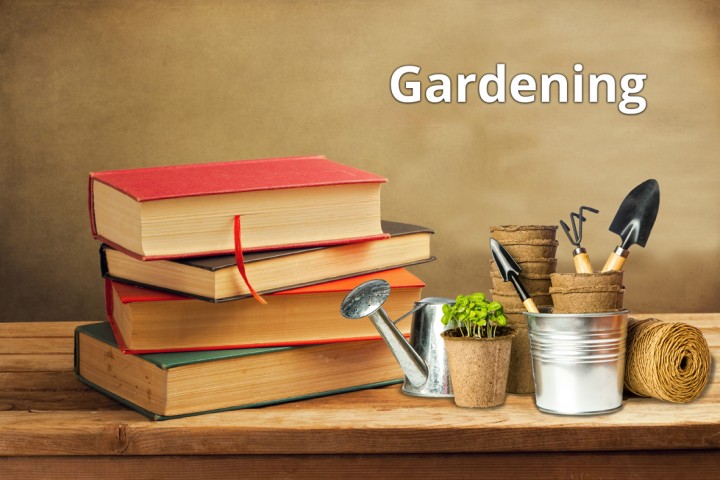 gardening books and equipment images 