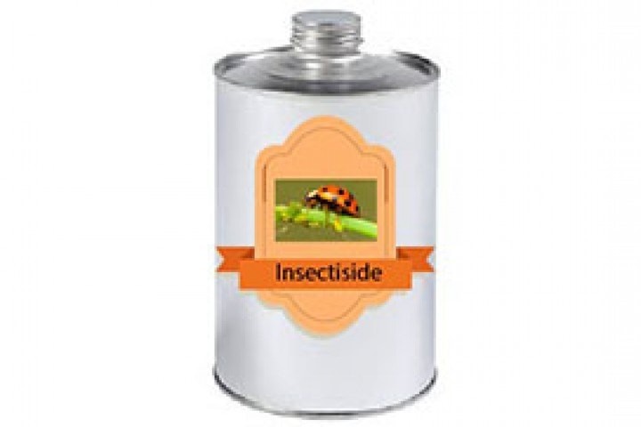 silver color insecticide bottle