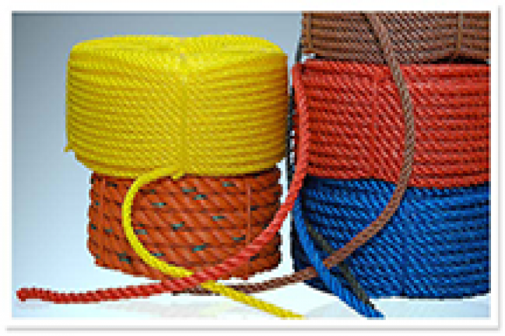 different color nylon rope bundles