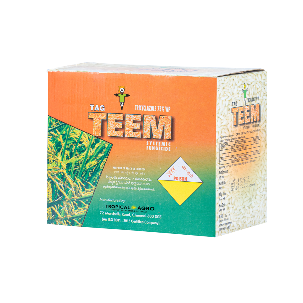 tropical tag teem fungicide - 120 gm | tricyclazole 75% wp