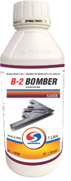 sahib b-2 bomber insecticide - 1 lit | novaluran 5.25% + emamectin benzoate 0.9% w/w sc