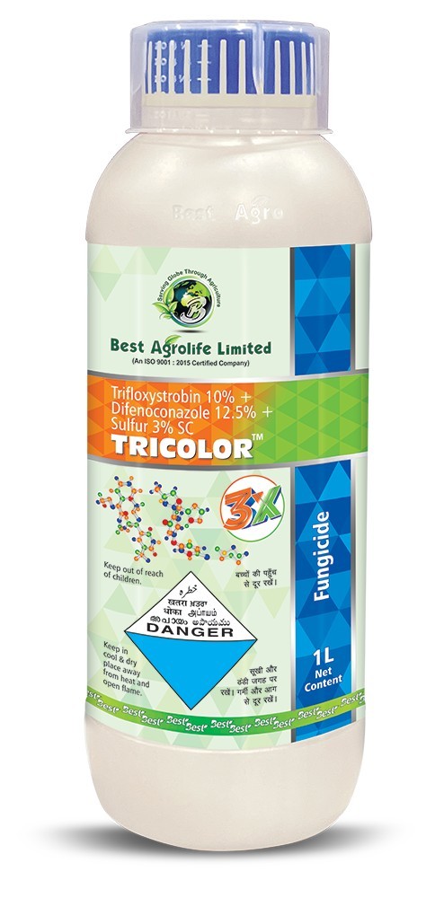 best agrolife tricolor fungicide - 1 lit|trifloxystrobin+ difenoconazole+ sulphur