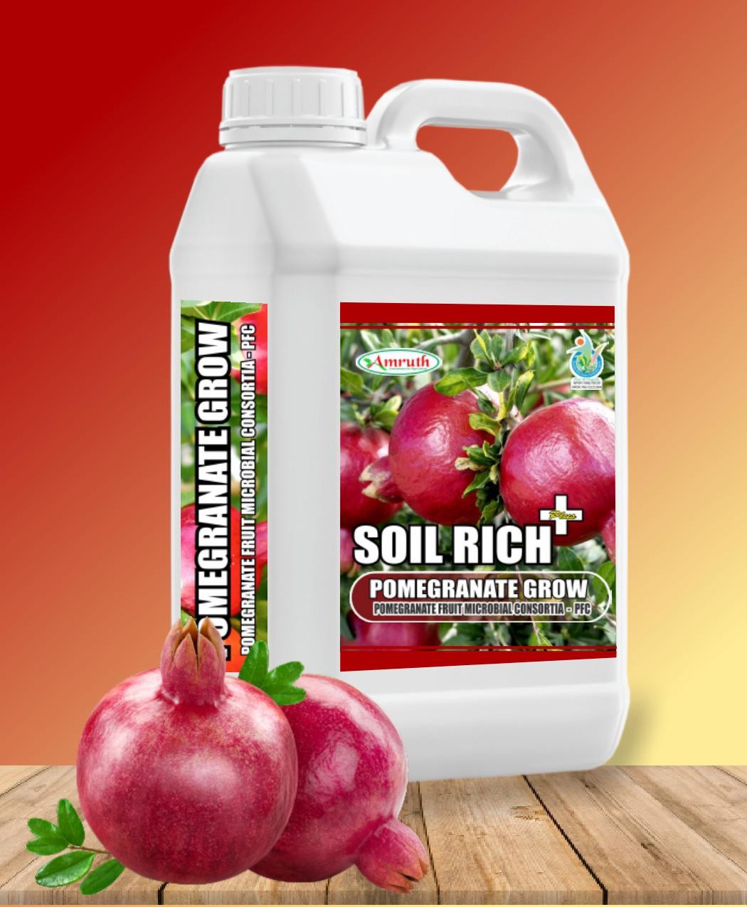 pomegranate grow pomegranate fruit microbial consortia biofertiliser (pfc) - 5 lit | azospirillium sp, bacillus sp & frateuria sp, npk