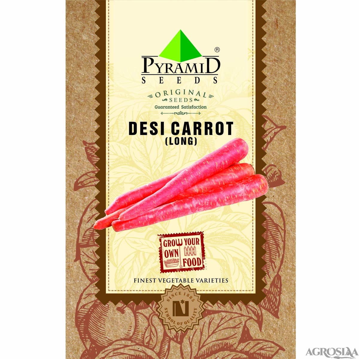pyramid desi carrot (long) vegetable seeds - 10 gm