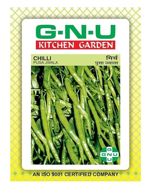 g-n-u pusa jwala green chilli seeds = 50 gram