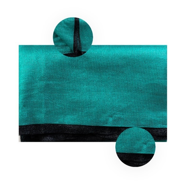tandhan ecogreen hdpe fabric shade net 50% sun and uv protection - 50x3 mtr, green & black, 90-164x10ft