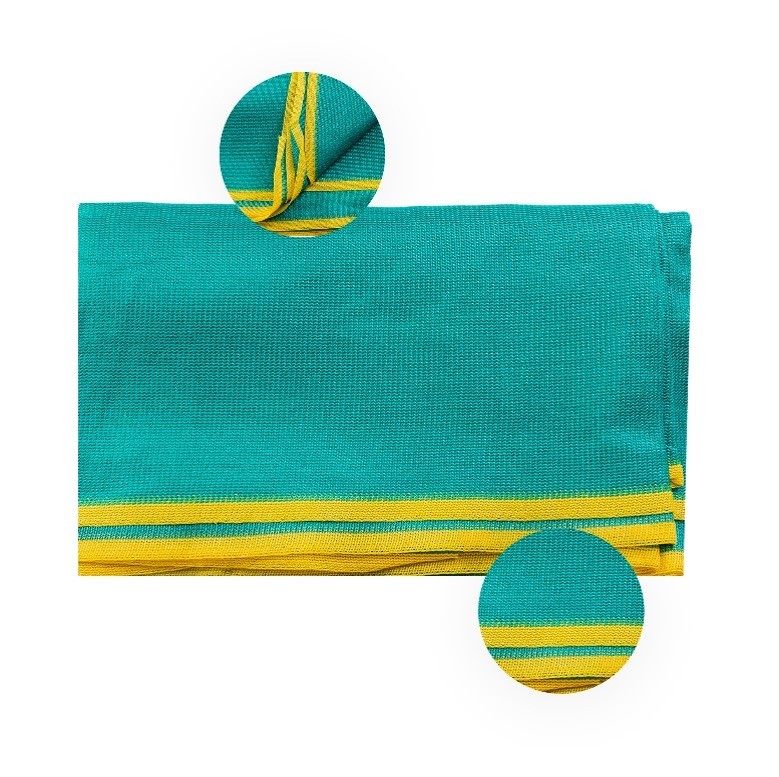 tandhan ecogreen hdpe fabric shade net 50% sun and uv protection - 50x3 mtr, green & yellow, 50-164x10ft