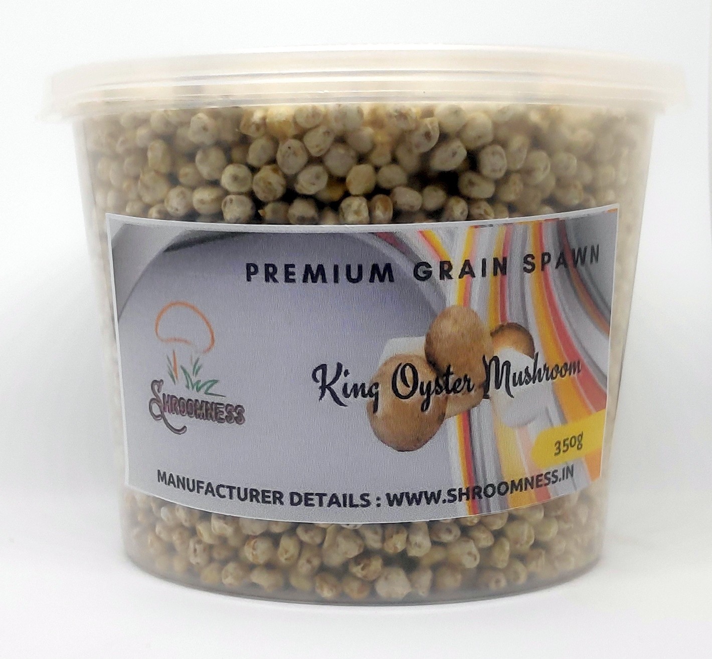 shroomness king oyster mushroom spawn - 350 gm