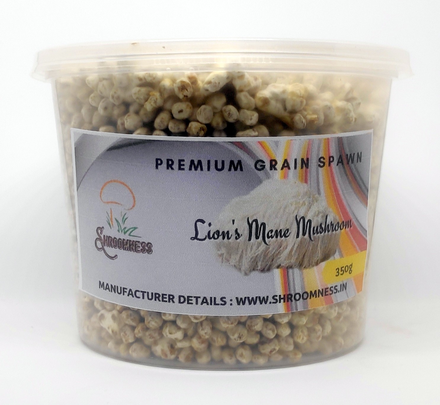 shroomness lion's mane mushroom spawn seeds - 350 gm