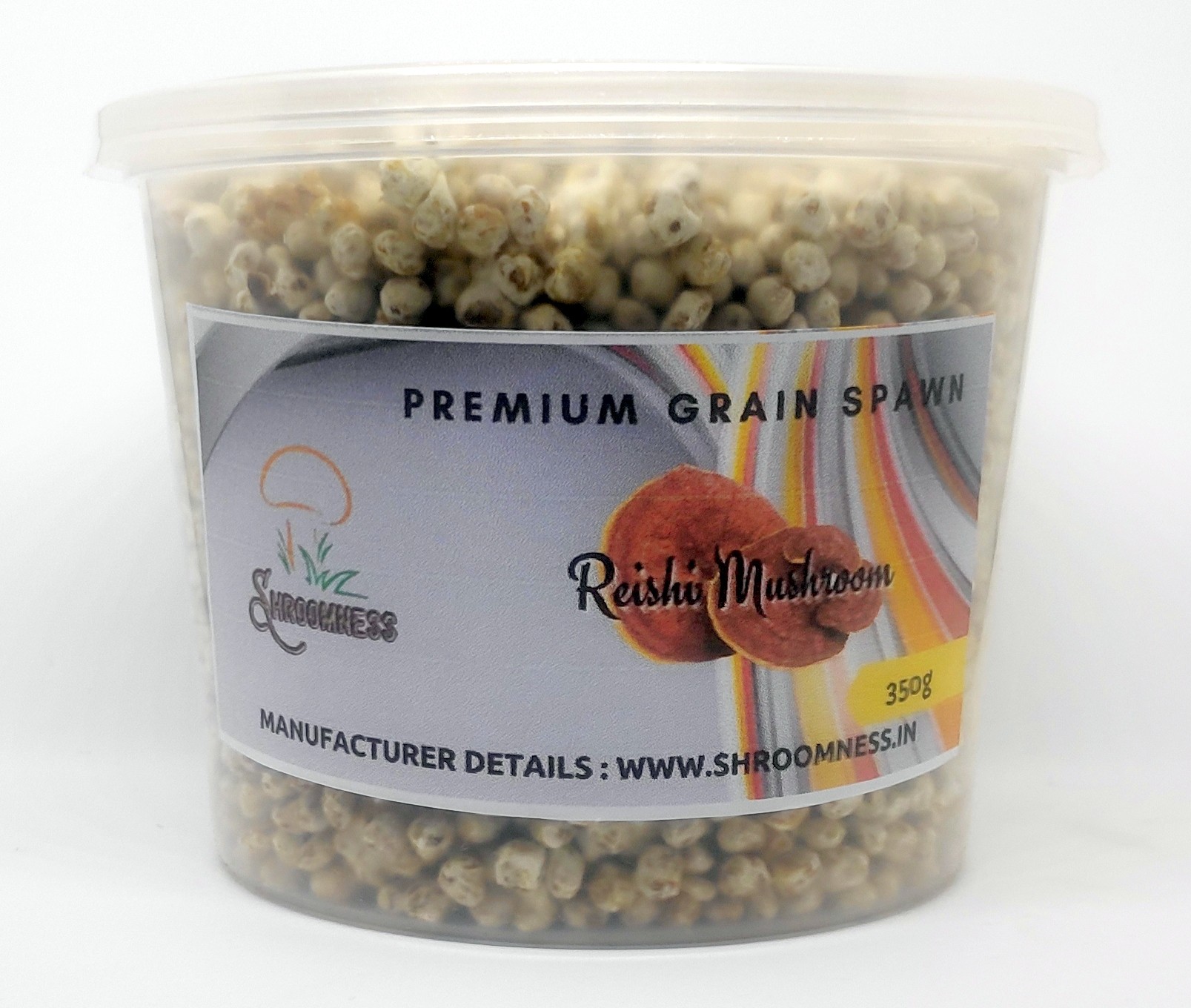 shroomness reishi mushroom (ganoderma) spawn seeds - 350 gm