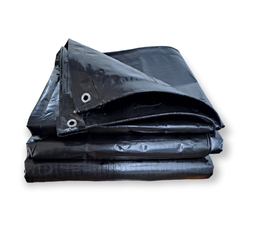 mahashakti bahubali black tarpaulin sheet - 200 gsm, 21x17 | heavy duty hdpe tadpatri | waterproof | tear resistant & uv treated-