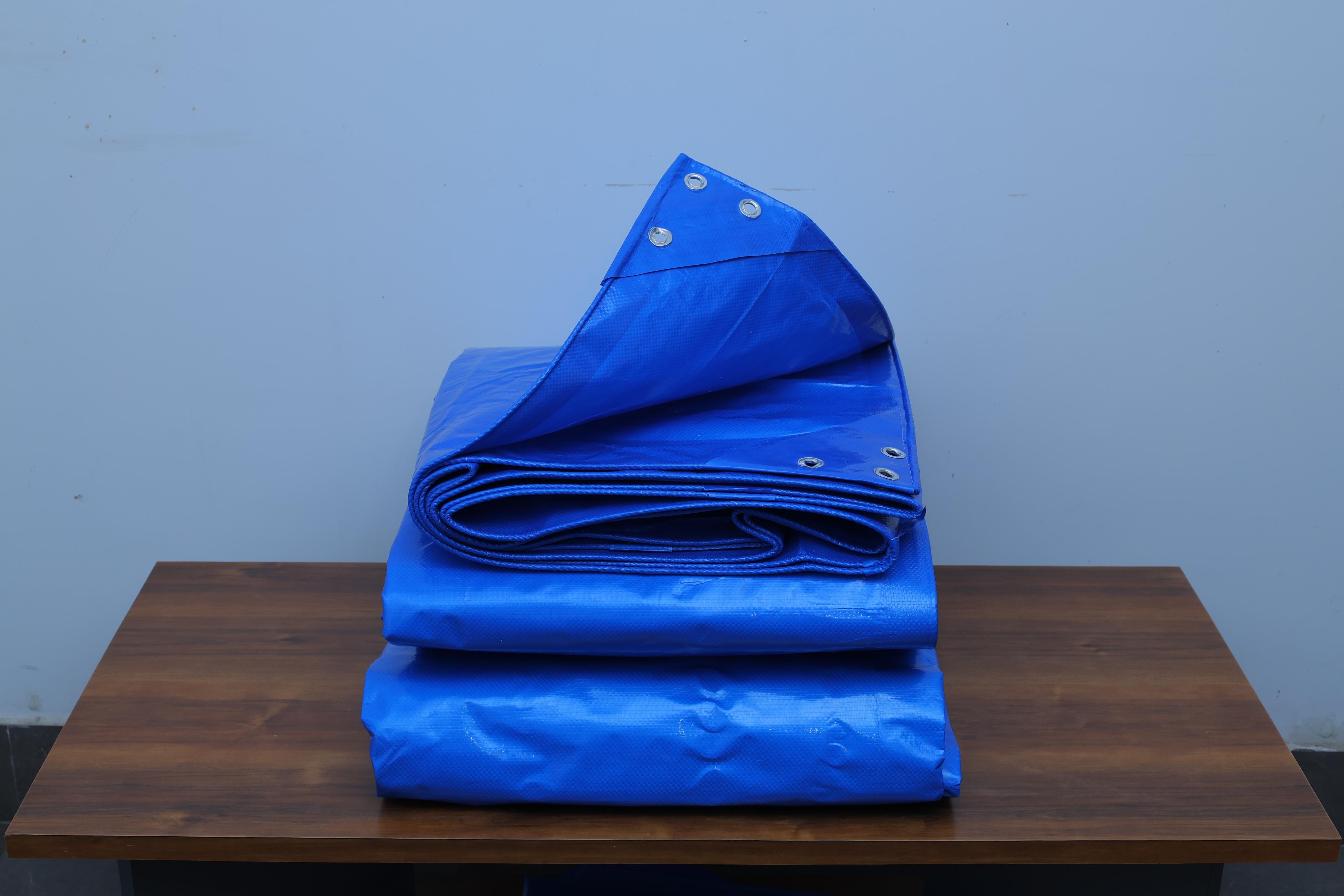mahashakti bahubali blue tarpaulin sheet - 200 gsm, 15x11.5 ft | heavy duty hdpe tadpatri | waterproof | tear resistant & uv treated