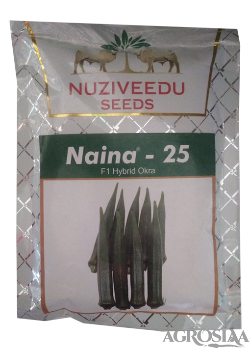 nuziveedu naina 25 f1 hybrid okra seed - 250 gm