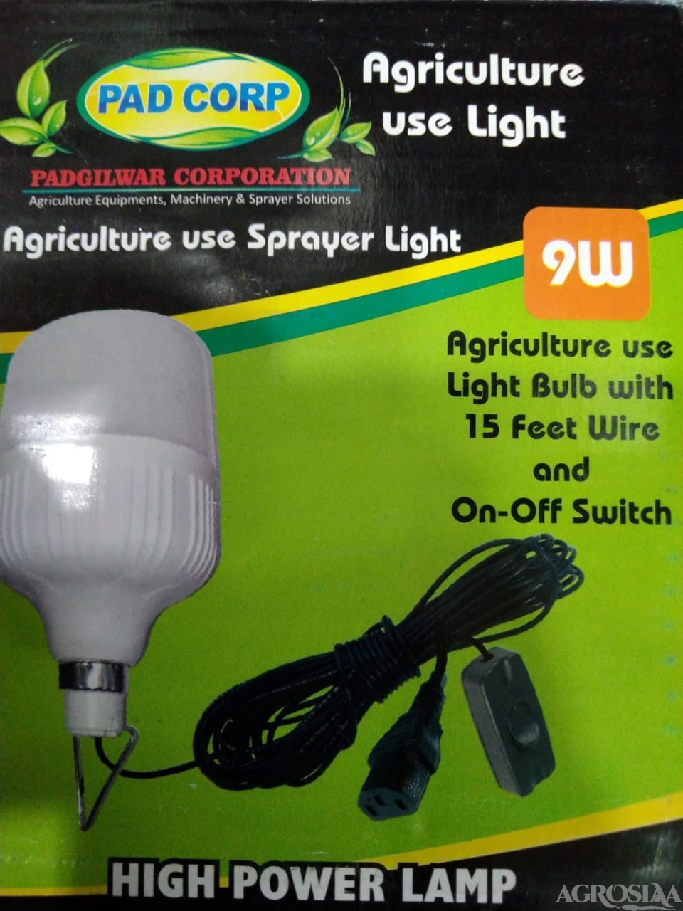 pad corp agricultural sprayer led light - 9 w (with fast 2 a mobile spray pump charger)