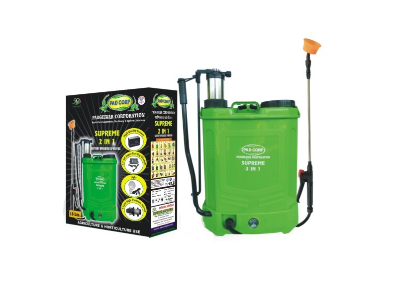 agriculture supreme 2 in 1 battery sprayers - 16 liters