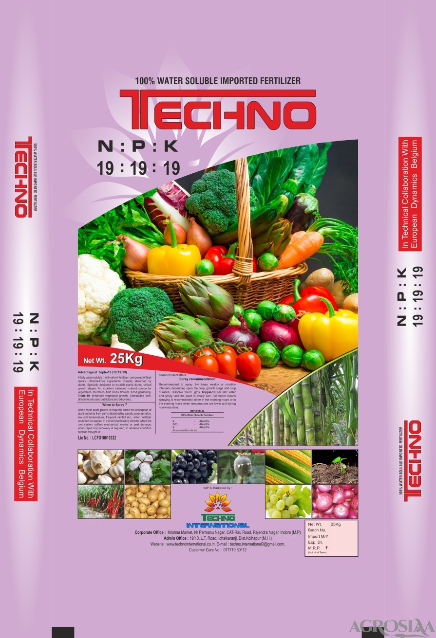 Techno Tripple 19:19:19 (npk) Water Soluble fertilizer