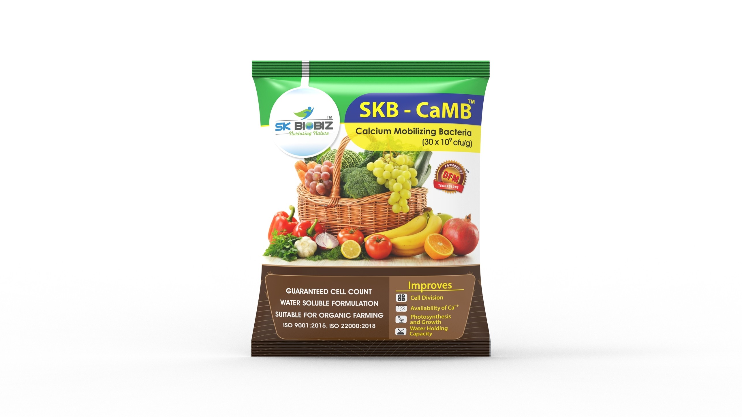skb-camb | bio fertiliser | calcium mobilizing bacteria - 100 gm (pack of 10) SKB - CaMb