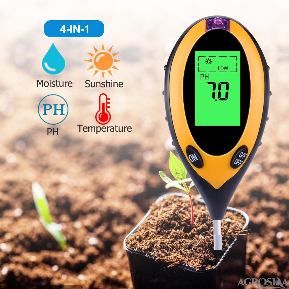 Agrilabh 4 In 1 Soil Moisture, Sunlight, Ph And Temperature Test Meter