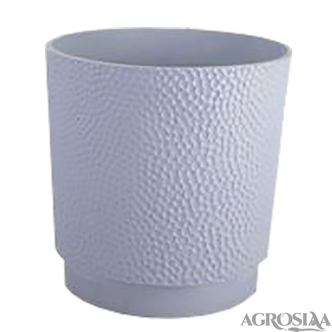 garden planter cylinder light blue