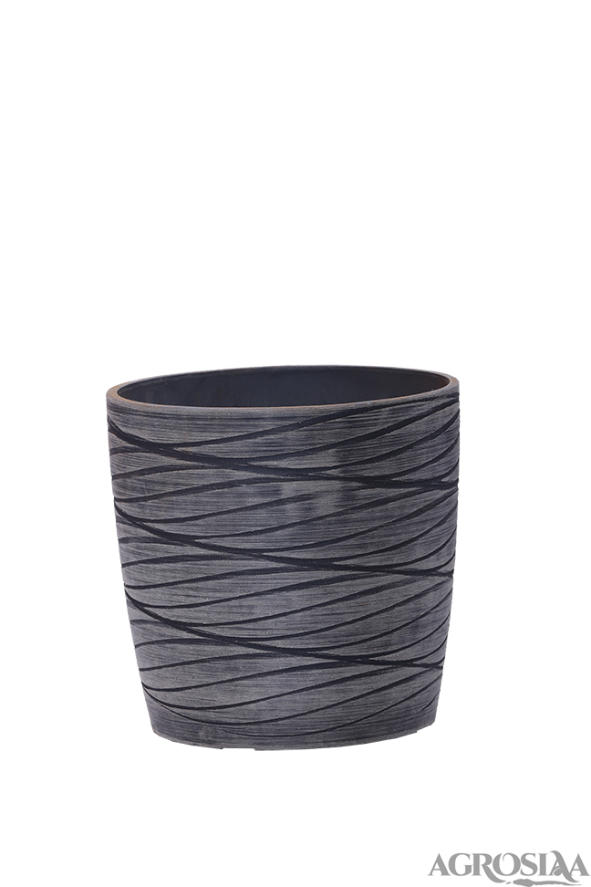 garden planter cylinder small charcoal