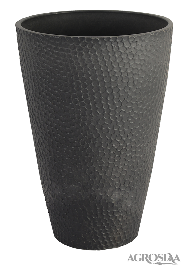 garden planter designer oval charcoal