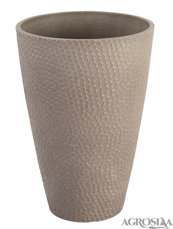 garden planter designer oval taupe