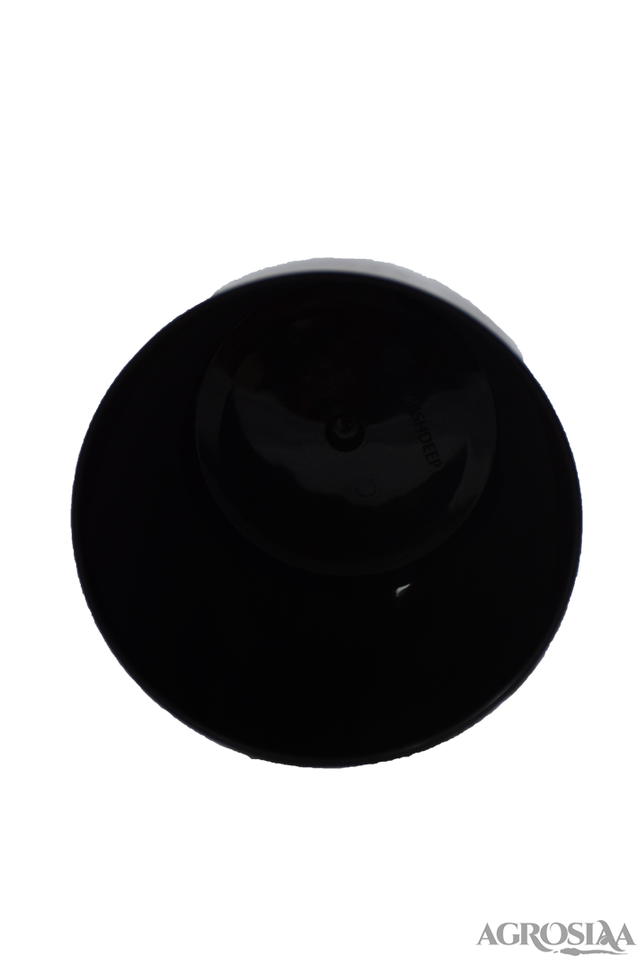 valencia plastic pot 14 x 12.5 cm black