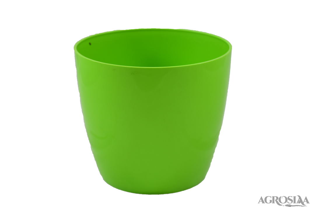 valencia plastic pot 14 x 12.5 cm green