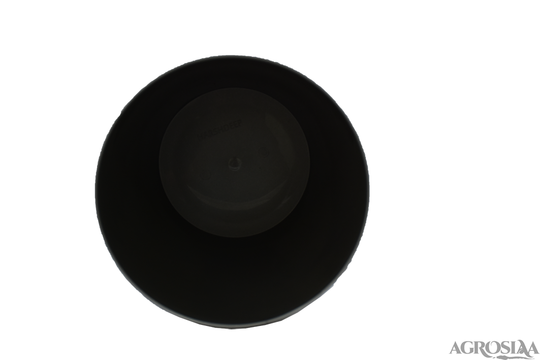 valencia plastic pot 20 x 19 cm grey