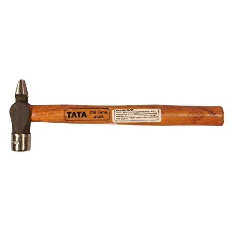 tata agrico cross pein hammer with wooden handle - 1 qty - 200 gm