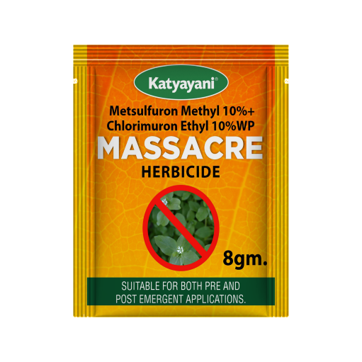 katyayani massacre metsulfuron methyl 10% + chlorimuron ethyl 10% wp- 1280 gm