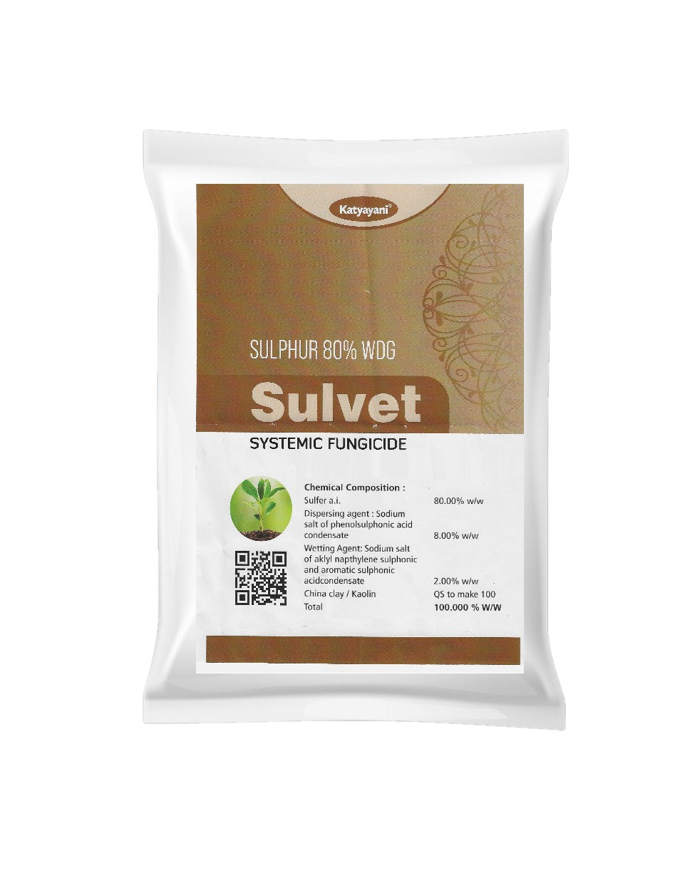 katyayani sulvet chemical fungicide - 1 kg | sulphur 80 % wdg
