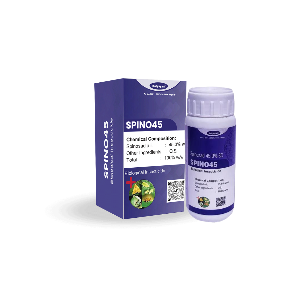 katyayani spino 45 - 500 ml - 50 ml x 20 | spinosad 45% sc | chemical insecticide