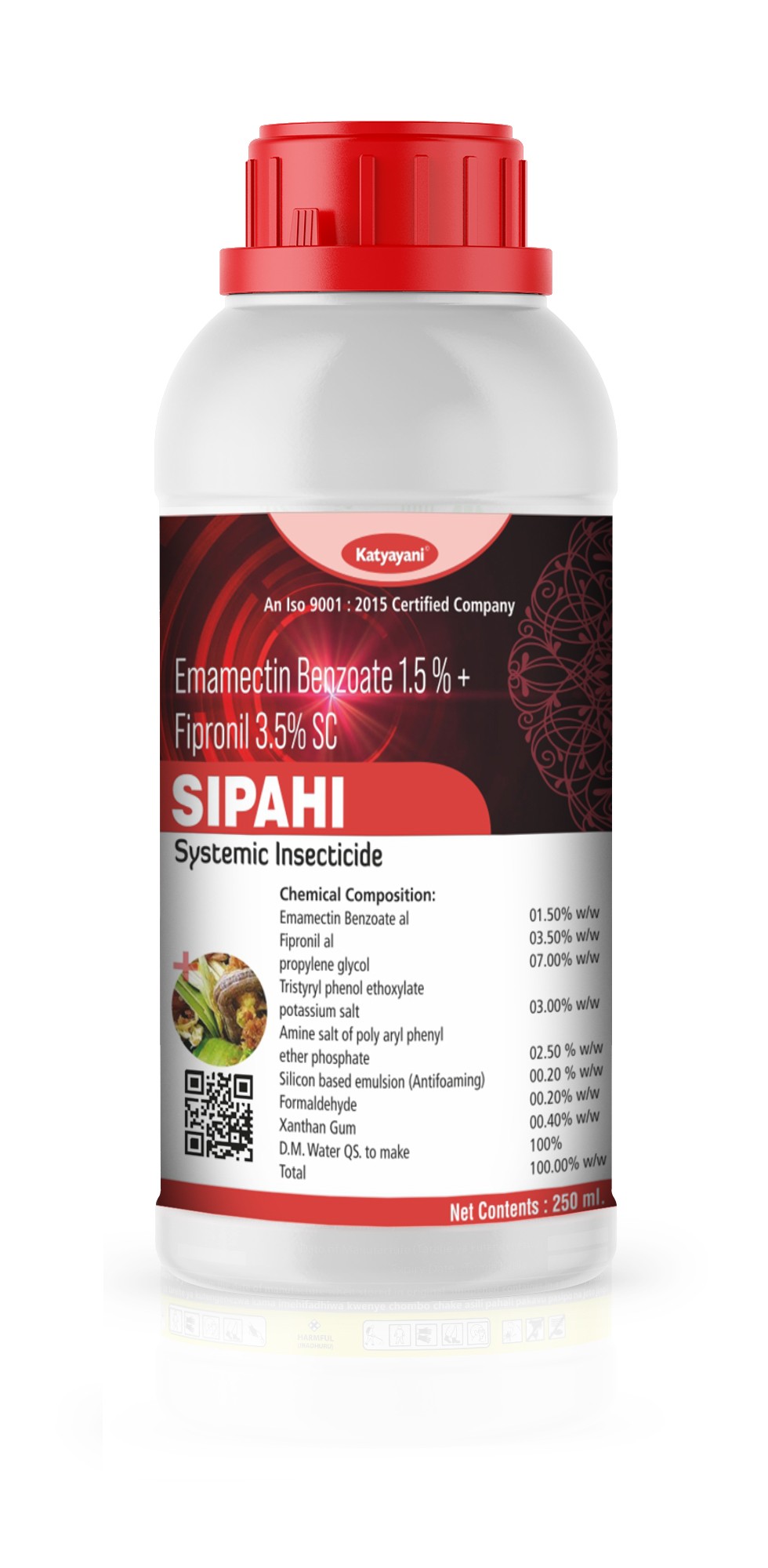 katyayani sipahi insecticide - 1 lit | emamectin benzonatye 1.5% fipronil 3.5% sc