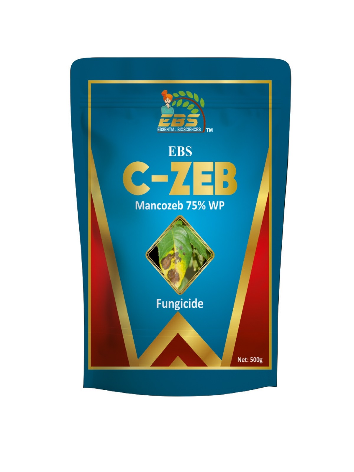 ebs c-zeb fungicide - 2 kg | mancozeb 75% wp| control all fungal infections on leaves blast of paddy | use for agricultural plants and home garden