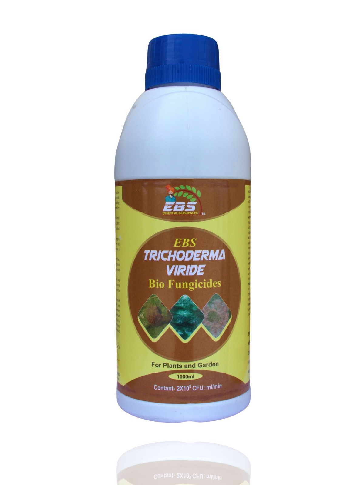 ebs trichoderma viride liquid bio fungicide - 1 lit | 5x10^8 | control soil and seed borne diseases on fruits & vegetables crop