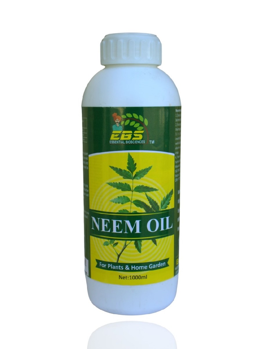 ebs neem oil natural and organic liquid insecticide - 400 ml | azadiractin 1500 ppm 0.15% ec | 100% natural and organic | water-soluble | for gardening and agriculture use