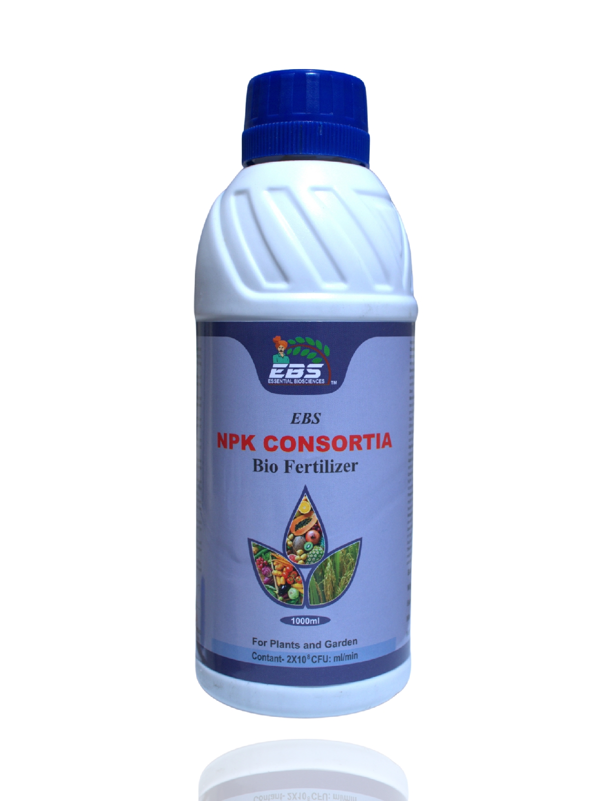 ebs npk consortia liquid bio fertilizer - 3 lit | contains bacteria that fix nitrogen and phosphorus from the atmosphere | use for plants & garden