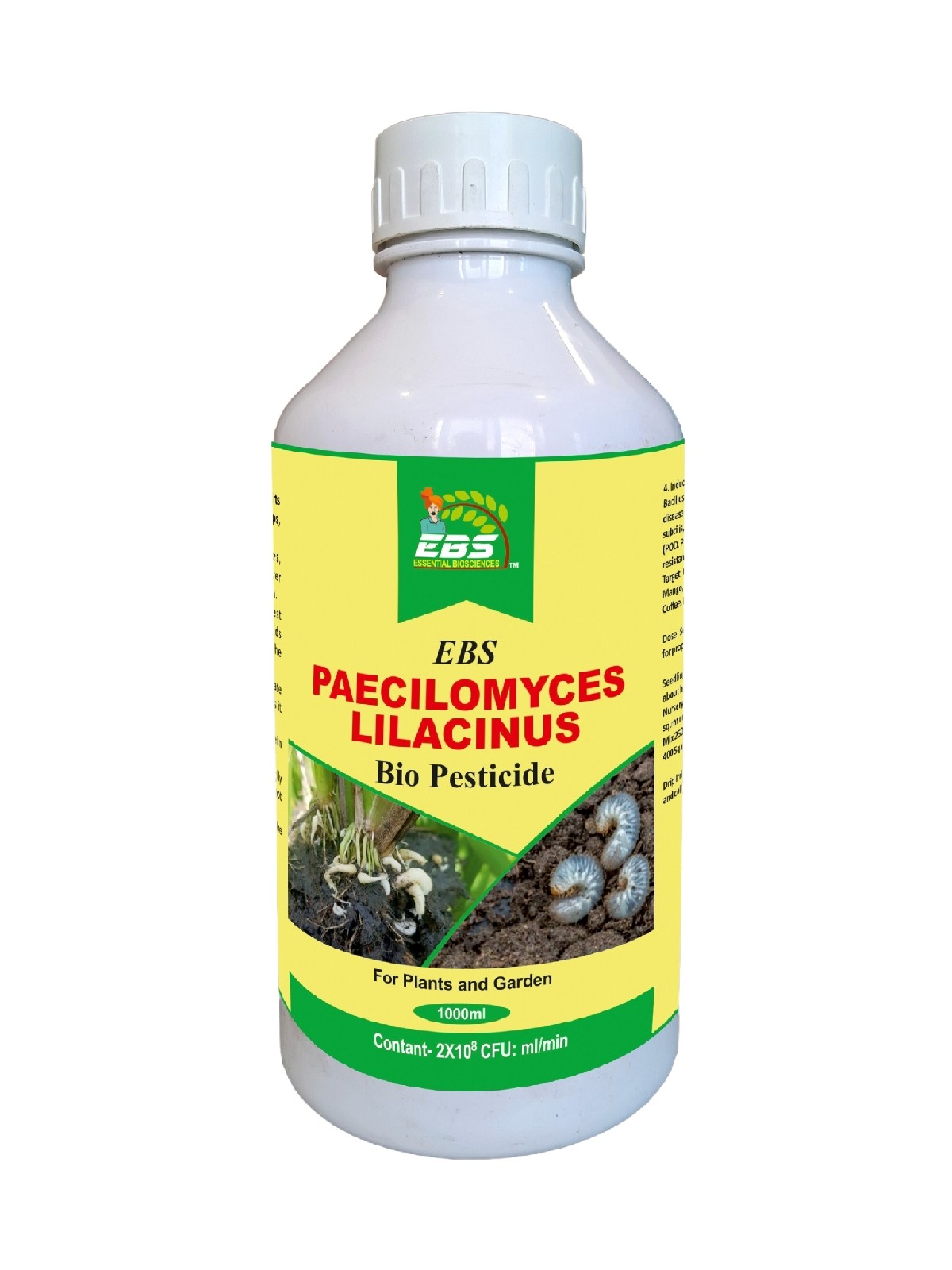 ebs paecilomyces lilacinus bio pesticide - 1 lit | control of root - knot nematode, ramiform nematode, cyst nematode, golden cyst nematode on all crops
